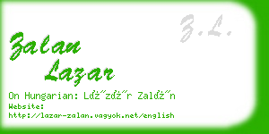 zalan lazar business card